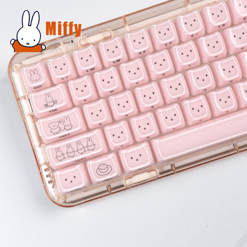 Kawaii Miffy Keycaps Cute Rabb - Gaming Keyboard Esports 评论和价格