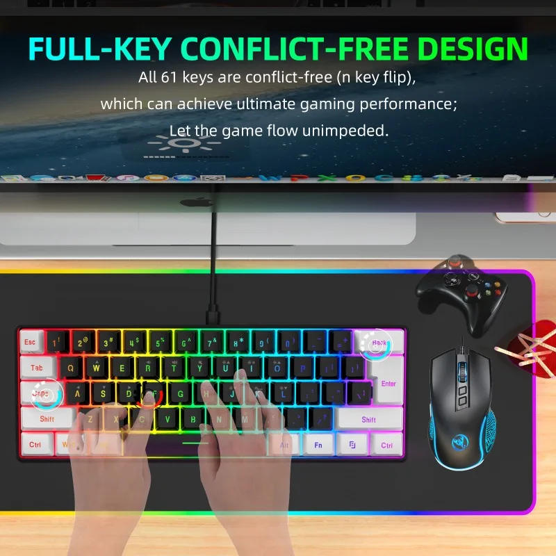 Keyboard and Mouse 60% Compute - Gaming Keyboard Mouse And Headset Combo 评论和价格