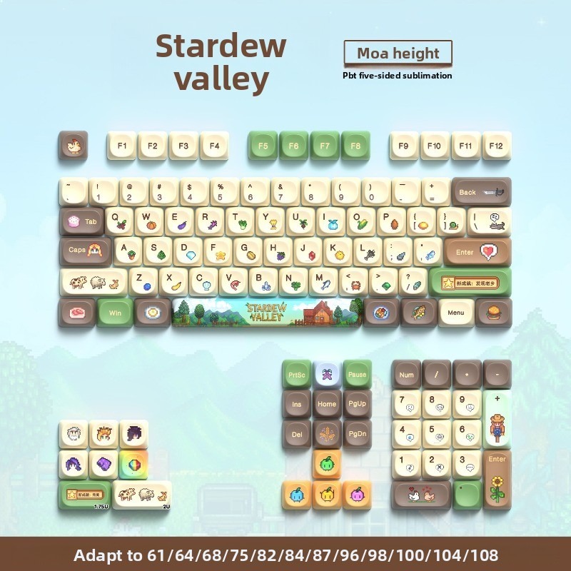 112PCS Stardew Valley Custom M - Gaming Keyboard Mechanical 评论和价格