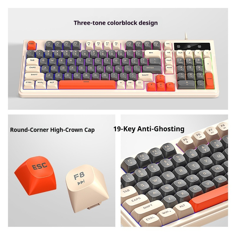 Quiet 98 Keys Gaming Keyboard  - Gaming Keyboard That Is Quiet 评论和价格