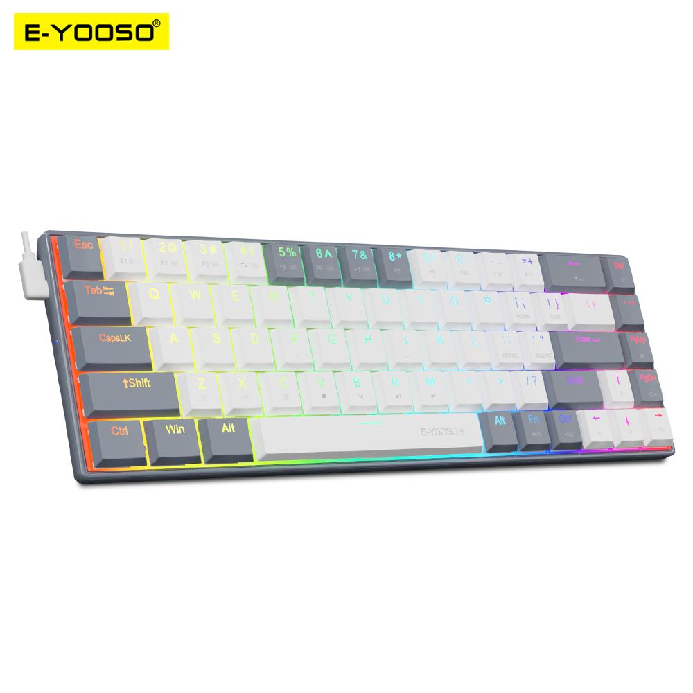 E-YOOSO A68 RGB Mini Slim USB  - Gaming Keyboard Budget 评论和价格