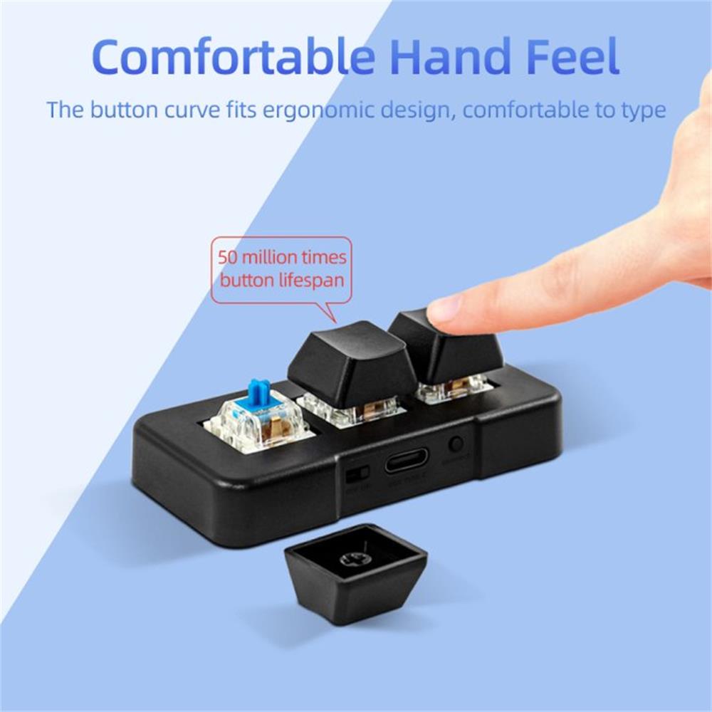 MK321-Pro Small Keyboard 3-key - Gaming Keyboard Mini 评论和价格