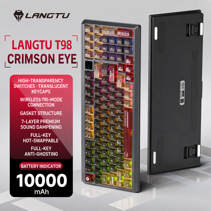 Langtu T98 Tri Mode RGB Custom - Gaming Keyboard Bundle 评论和价格