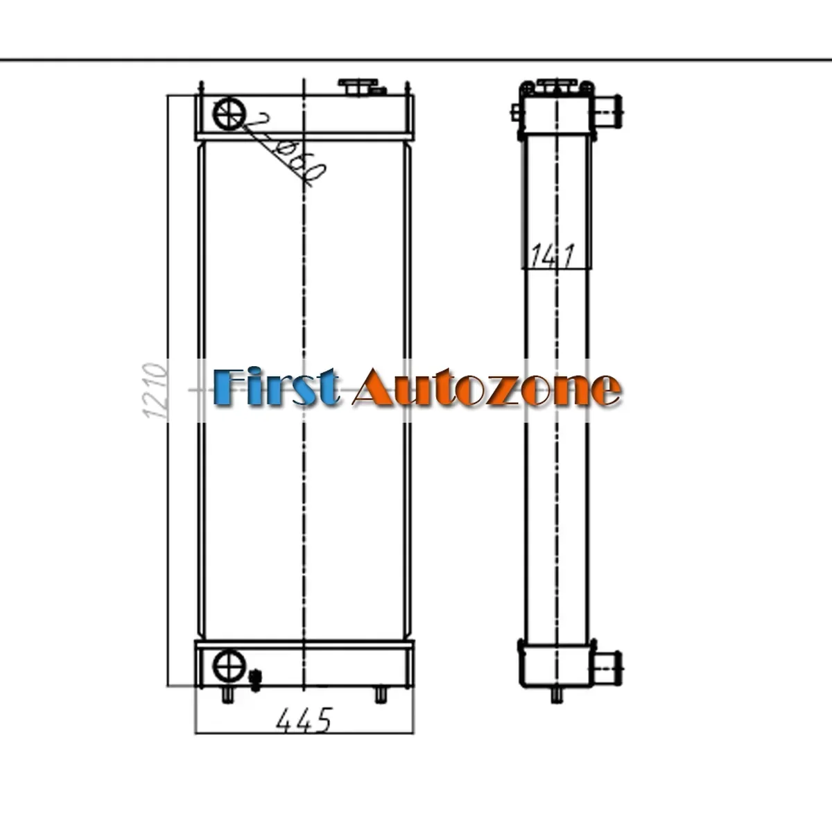 Water Tank Radiator LN002450 f - Aluminum Case 65 评论和价格