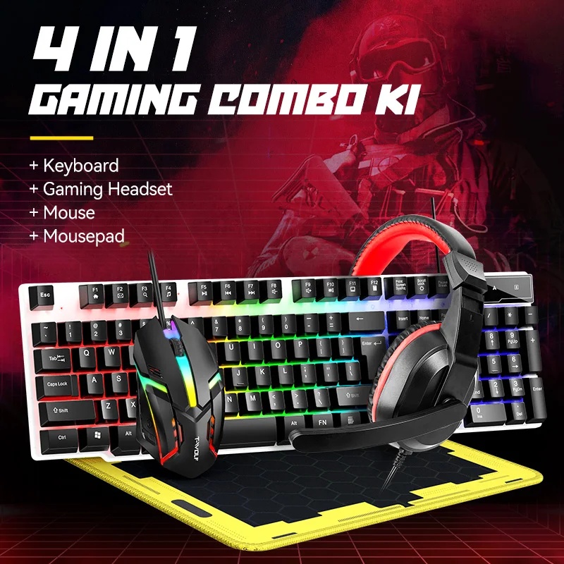 NEW USB Keyboard And Mouse Gam - Gaming Keyboard Mouse And Headset Combo 评论和价格