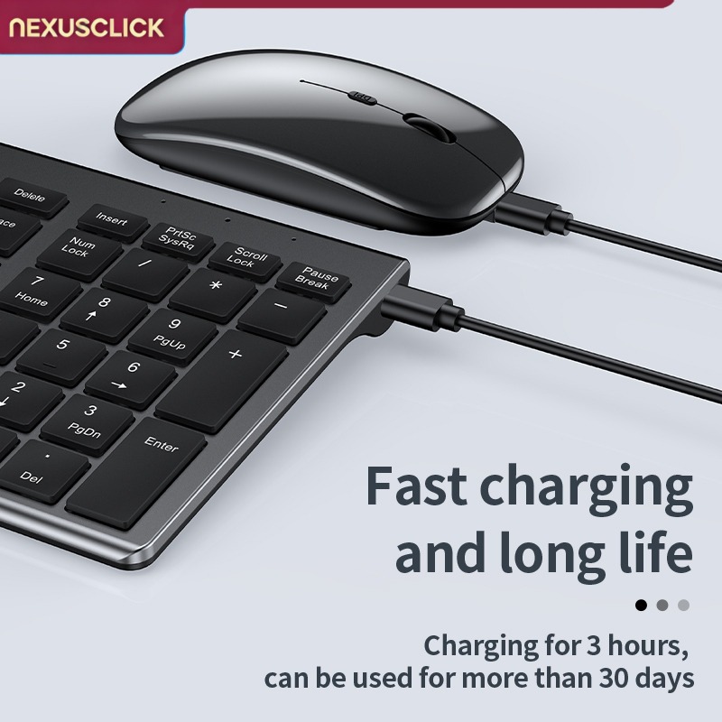 NexusClick Wireless Keyboard M - Gaming Keyboard That Is Quiet 评论和价格