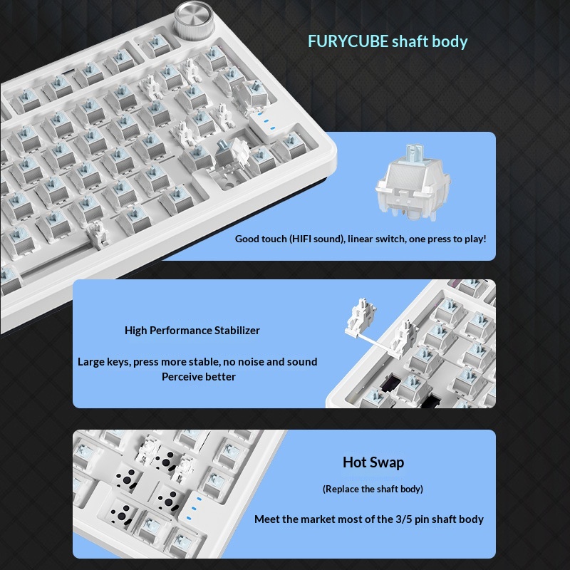 Furycube Rx75 Pro Tri Mode Rus - Gaming Keyboard Not Typing 评论和价格