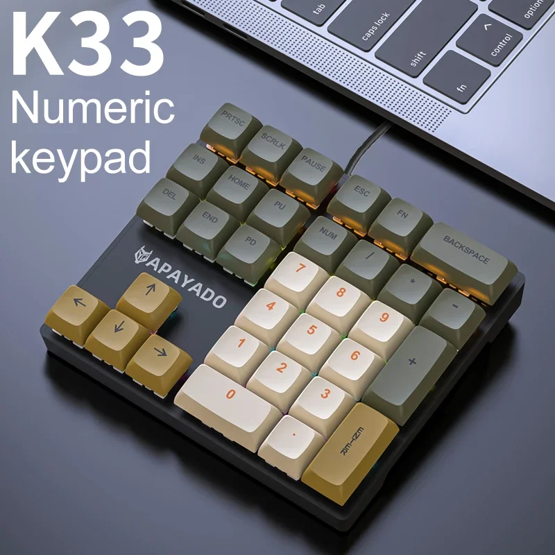 K33 Wired Mechanical Numeric K - Gaming Keyboard 1 Hand 评论和价格