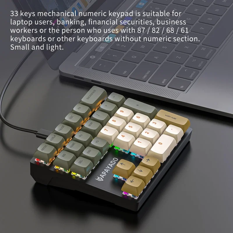 K33 Wired Mechanical Numeric K - Gaming Keyboard 1 Hand 评论和价格