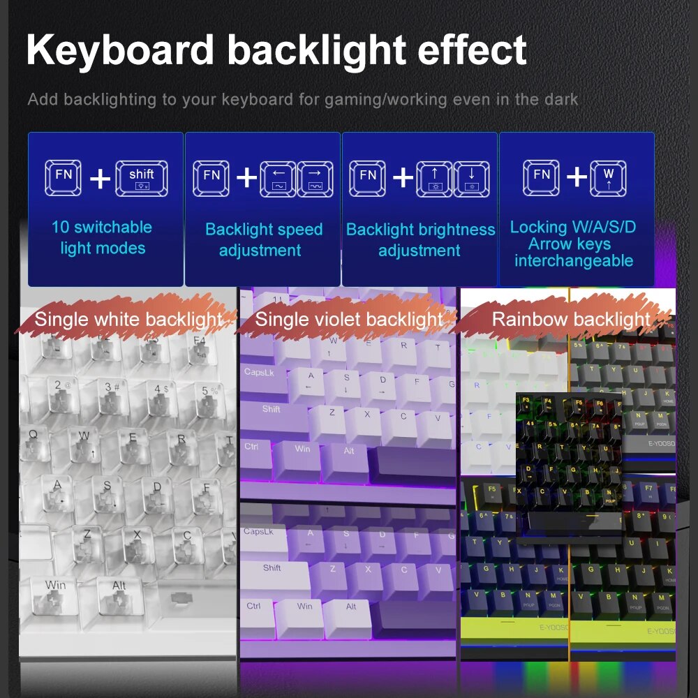 E-YOOSO Z94 USB Mechanical Gam - Gaming Keyboard Budget 评论和价格